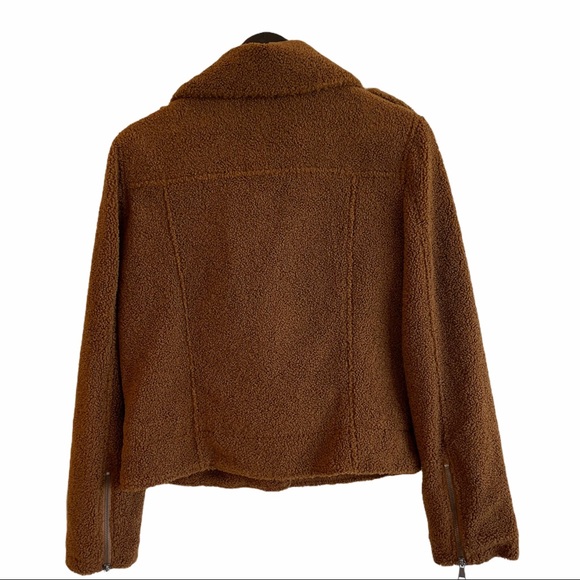 Max Studio Faux Shearling Zip Moto Jacket - Picture 7 of 12